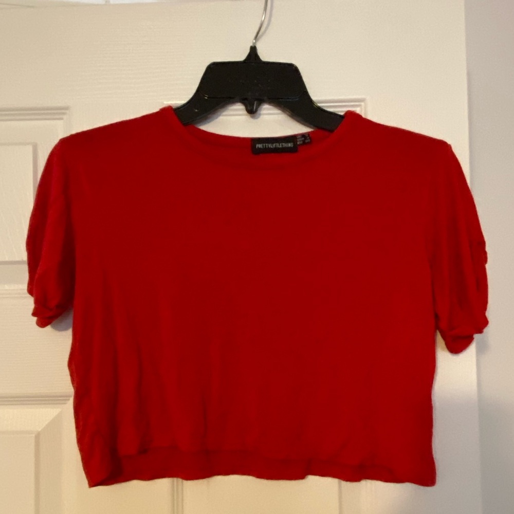Red crop top